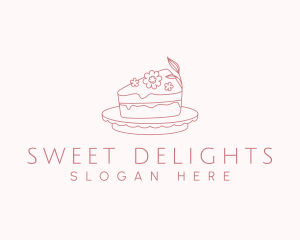 Floral Sweet Cake logo design