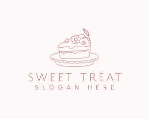 Floral Sweet Cake logo design