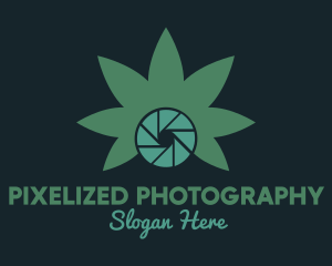 Cannabis Camera Aperture  logo design