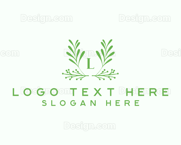 Green Foliage Letter Logo