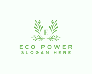 Green Foliage Letter logo design