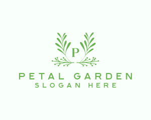 Green Foliage Letter logo design