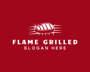 Grilled Steak Minimalist logo design