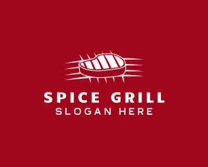 Grilled Steak Minimalist logo design