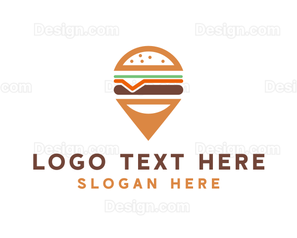 Burger Location Pin Logo