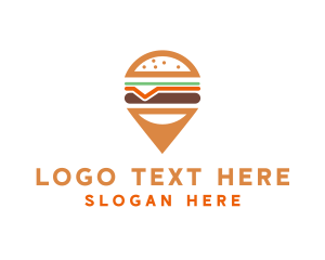 Cheese Burger Pin logo design