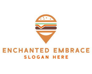 Cheese Burger Pin logo design