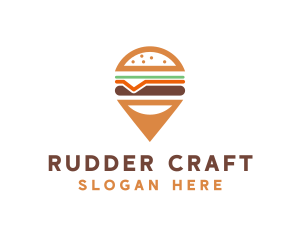 Cheese Burger Pin logo design