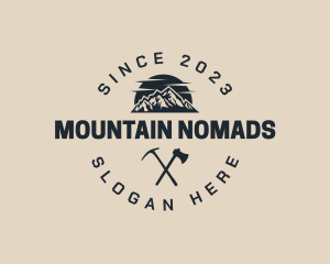 Outdoor Mountain Hiking Business logo design