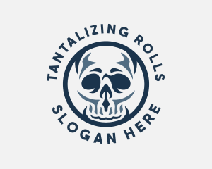 Scary Horror Skull logo design