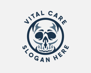 Scary Horror Skull logo