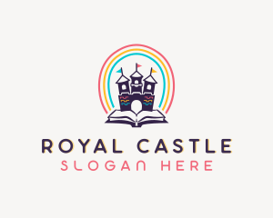 Rainbow Castle Book logo design