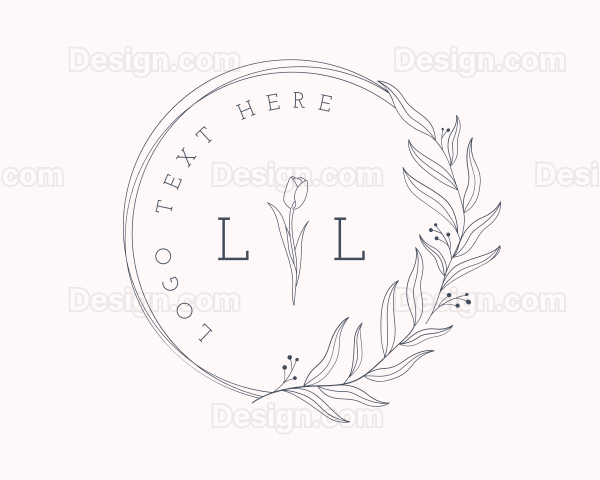 Floral Wreath Beauty Logo
