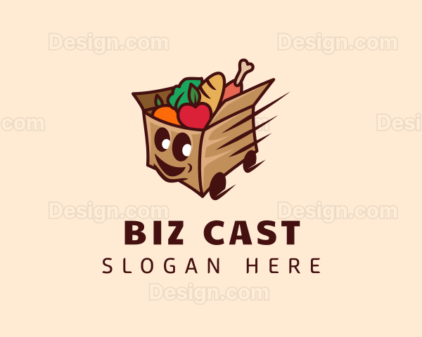 Food Delivery Cart Logo