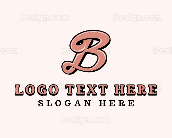 Stylish Salon Beauty Letter B Logo