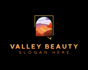 Nevada Death Valley Scenery logo design