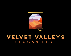 Nevada Death Valley Scenery logo design