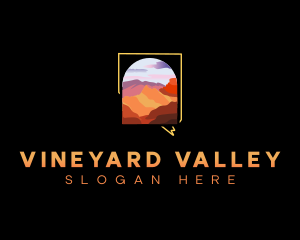 Nevada Death Valley Scenery logo design