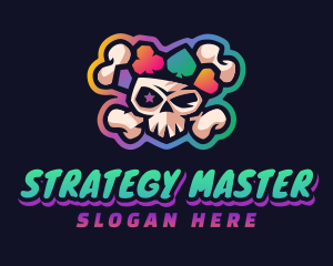 Gaming Casino Skull logo design