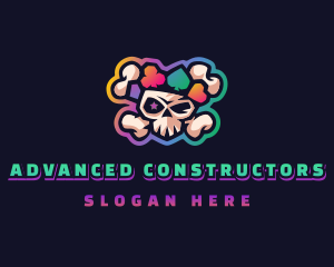 Gaming Casino Skull logo design