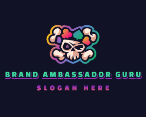 Gaming Casino Skull logo design