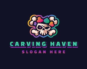 Gaming Casino Skull logo design