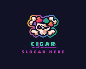 Gaming Casino Skull logo design