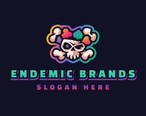 Gaming Casino Skull logo design