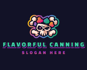 Gaming Casino Skull logo design