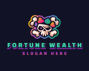 Gaming Casino Skull logo design