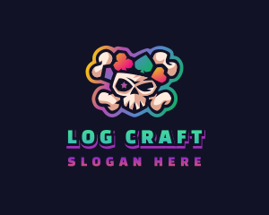 Gaming Casino Skull logo design