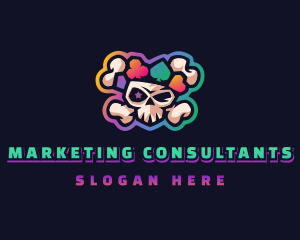 Gaming Casino Skull logo design