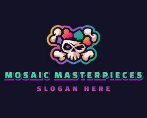 Gaming Casino Skull logo design