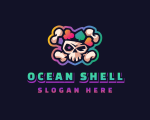 Gaming Casino Skull logo design