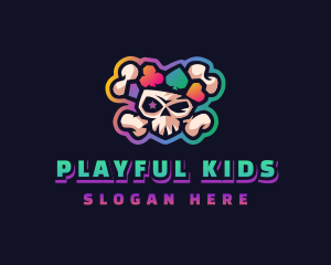 Gaming Casino Skull logo design