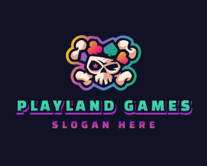 Gaming Casino Skull logo design