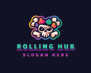 Gaming Casino Skull logo design