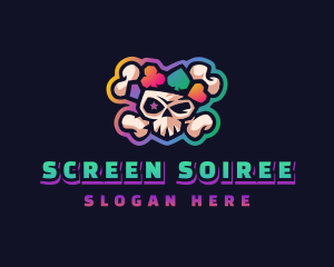 Gaming Casino Skull logo design