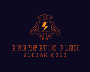 Lightning Energy Helmet  logo design