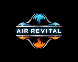 Fire Ice HVAC logo design