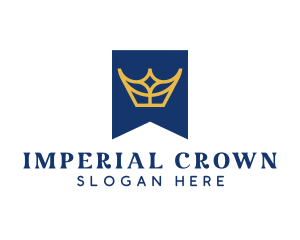 Crown Bookmark logo design