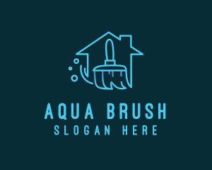 Home Cleaning Brush logo design