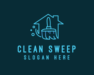 Home Cleaning Brush logo design