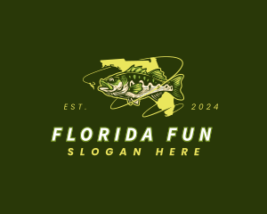 Florida  Largemouth Bass Fish logo