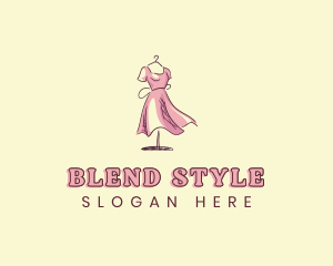 Dress Gown Clothing Seamstress logo design