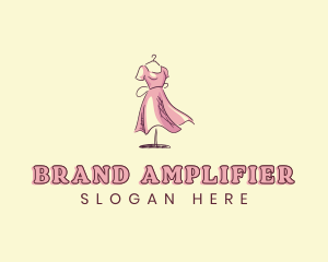 Dress Gown Clothing Seamstress logo design