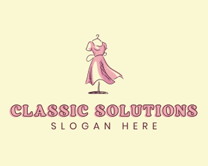 Dress Gown Clothing Seamstress logo design