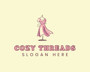 Dress Gown Clothing Seamstress logo design