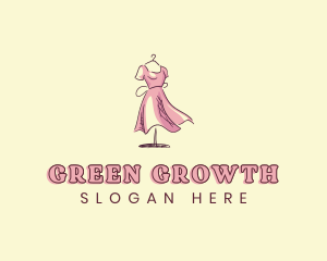 Dress Gown Clothing Seamstress logo design