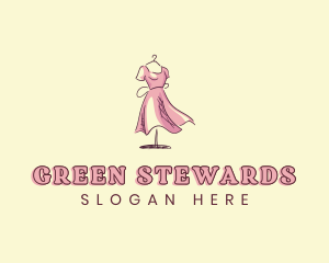 Dress Gown Clothing Seamstress logo design